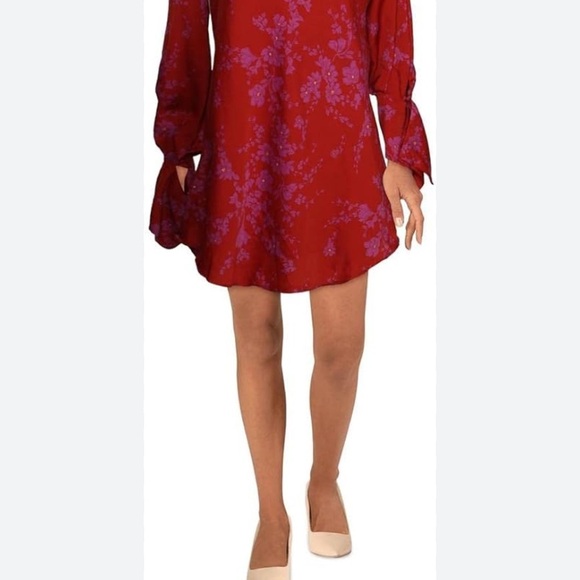 Free People  Romantic combo Red and Purple floral Dress - Picture 7 of 11